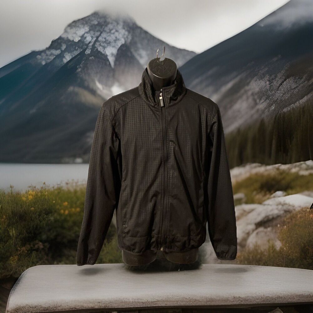 Zorrel Men's Full Zip Jacket Weather Series Windbreaker Black Small